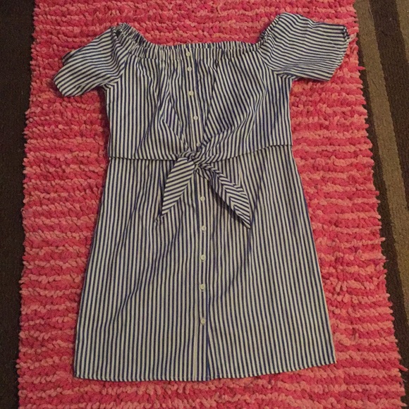 Dresses & Skirts - New Blue Stripes Nautical summer dress L